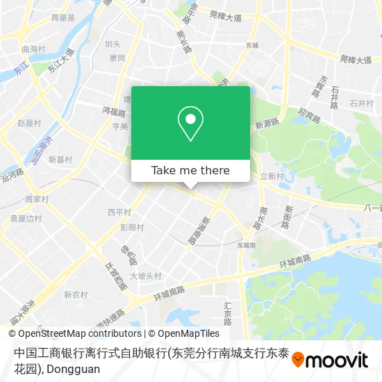 中国工商银行离行式自助银行(东莞分行南城支行东泰花园) map