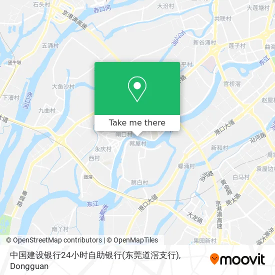 中国建设银行24小时自助银行(东莞道滘支行) map