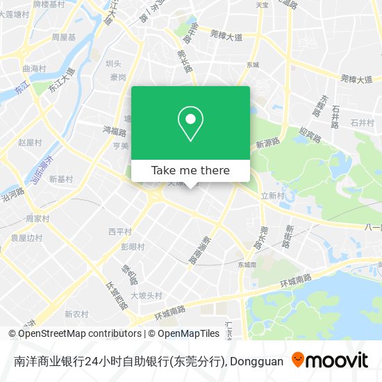 南洋商业银行24小时自助银行(东莞分行) map