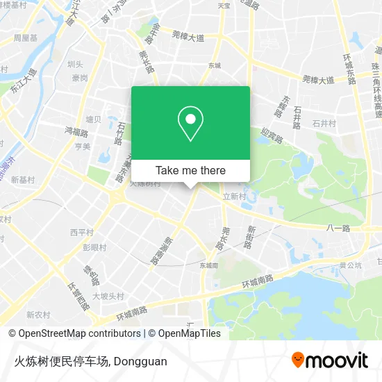 火炼树便民停车场 map