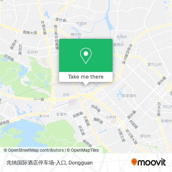 兆纳国际酒店停车场-入口 map