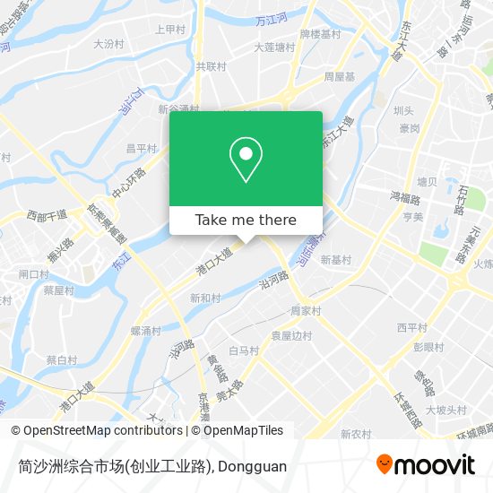 简沙洲综合市场(创业工业路) map