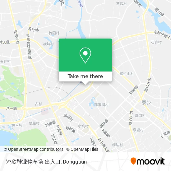 鸿欣鞋业停车场-出入口 map