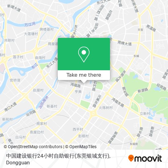 中国建设银行24小时自助银行(东莞银城支行) map