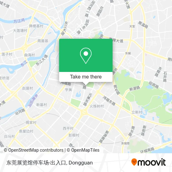 东莞展览馆停车场-出入口 map