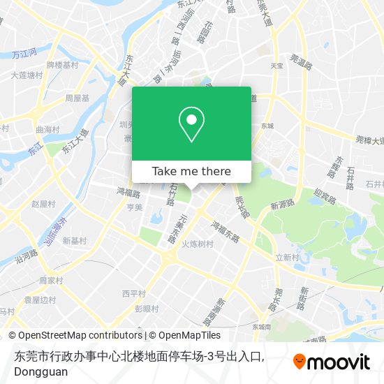 东莞市行政办事中心北楼地面停车场-3号出入口 map