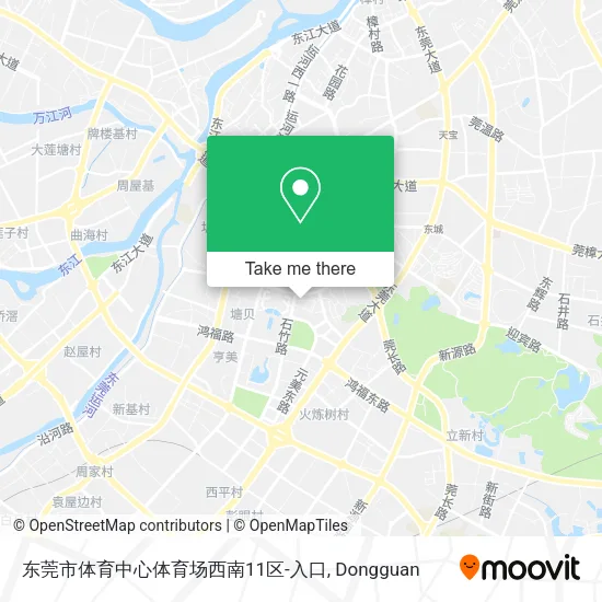 东莞市体育中心体育场西南11区-入口 map