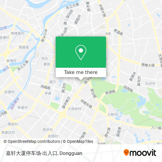 嘉轩大厦停车场-出入口 map