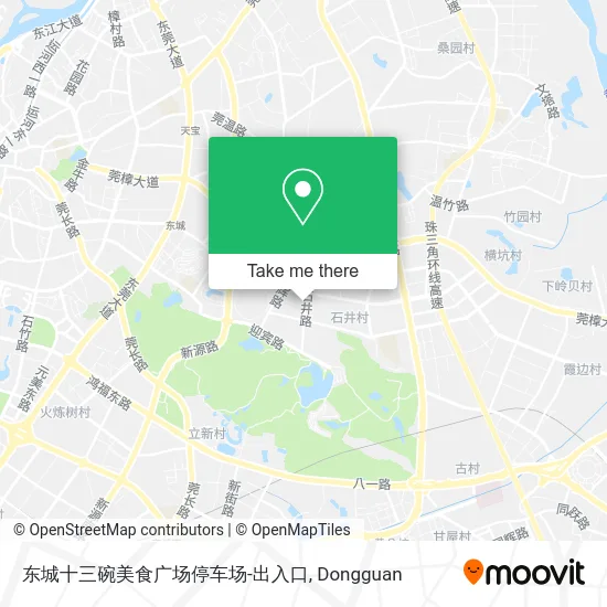 东城十三碗美食广场停车场-出入口 map