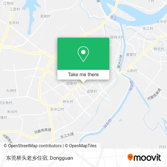 东莞桥头老乡住宿 map