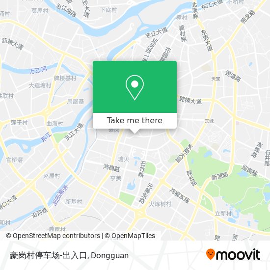 豪岗村停车场-出入口 map