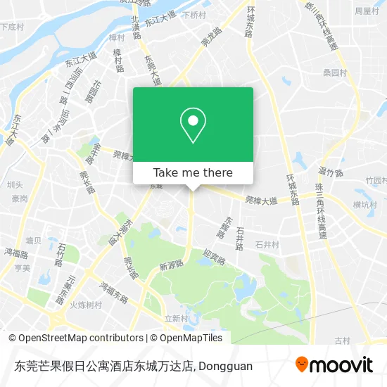 东莞芒果假日公寓酒店东城万达店 map
