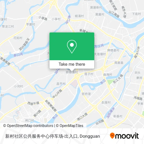 新村社区公共服务中心停车场-出入口 map