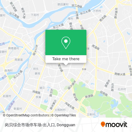 岗贝综合市场停车场-出入口 map