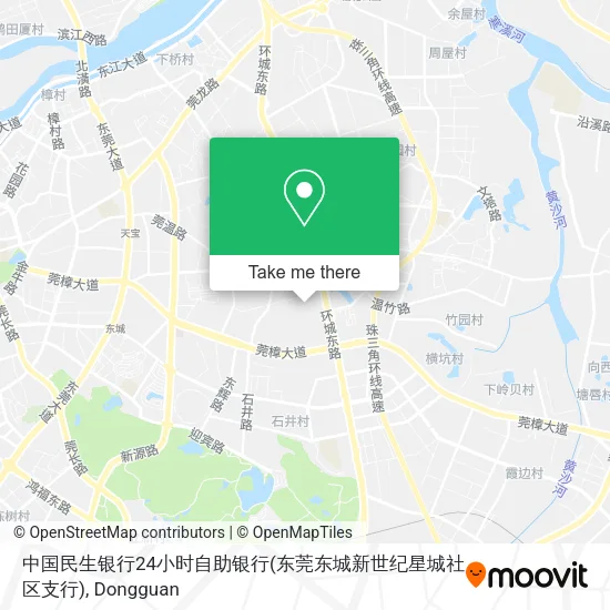 中国民生银行24小时自助银行(东莞东城新世纪星城社区支行) map
