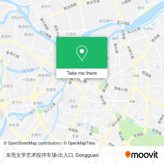 东莞文学艺术院停车场-出入口 map