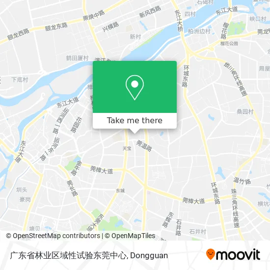 广东省林业区域性试验东莞中心 map