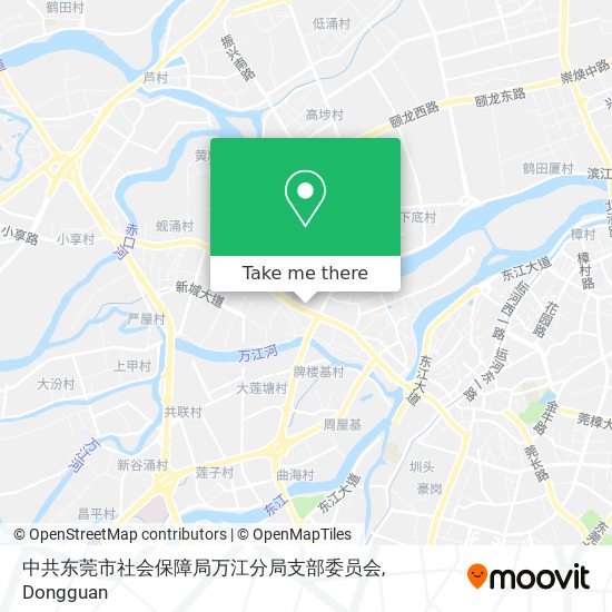 中共东莞市社会保障局万江分局支部委员会 map