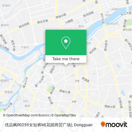 优品枫R0259女短裤M(花园商贸广场) map