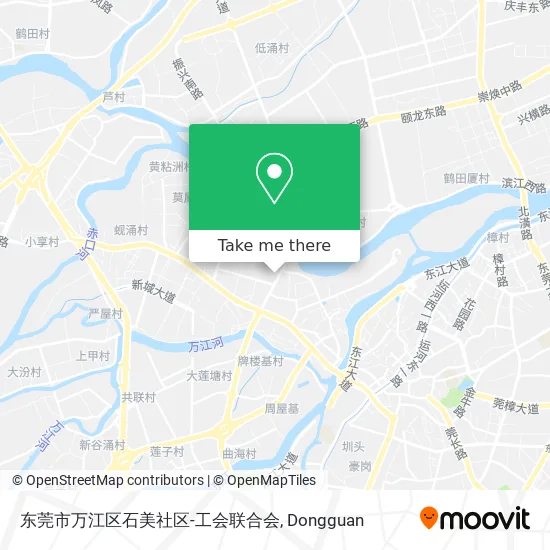 东莞市万江区石美社区-工会联合会 map