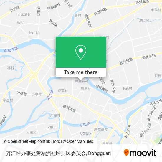 万江区办事处黄粘洲社区居民委员会 map
