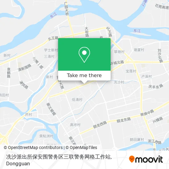 冼沙派出所保安围警务区三联警务网格工作站 map