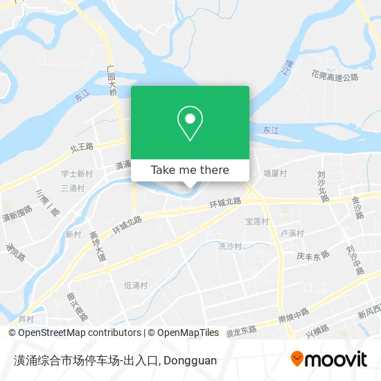 潢涌综合市场停车场-出入口 map