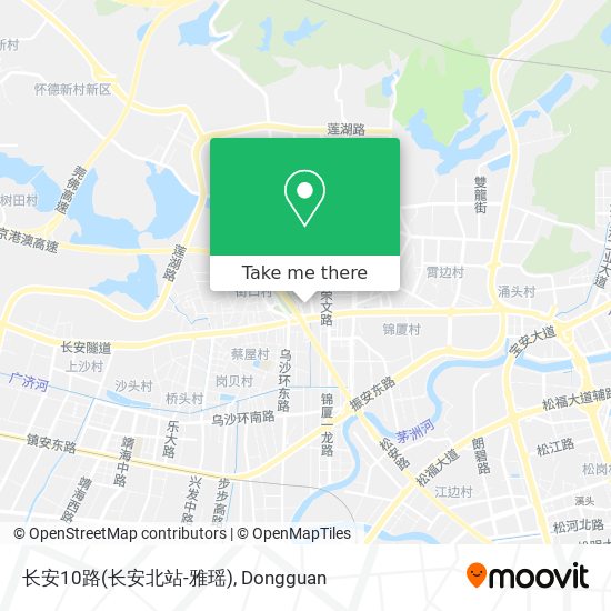 长安10路(长安北站-雅瑶) map