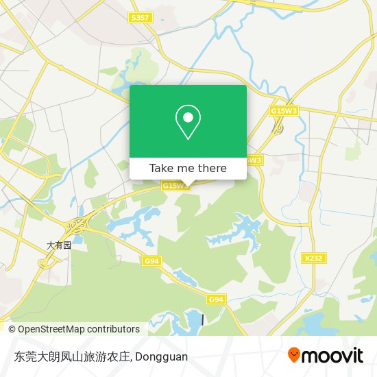 东莞大朗凤山旅游农庄 map