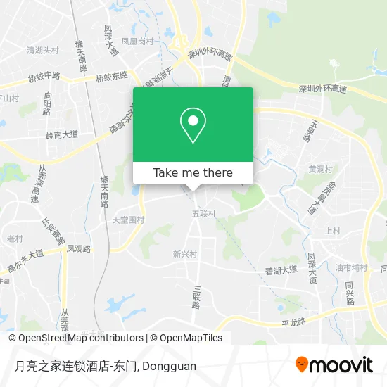 月亮之家连锁酒店-东门 map