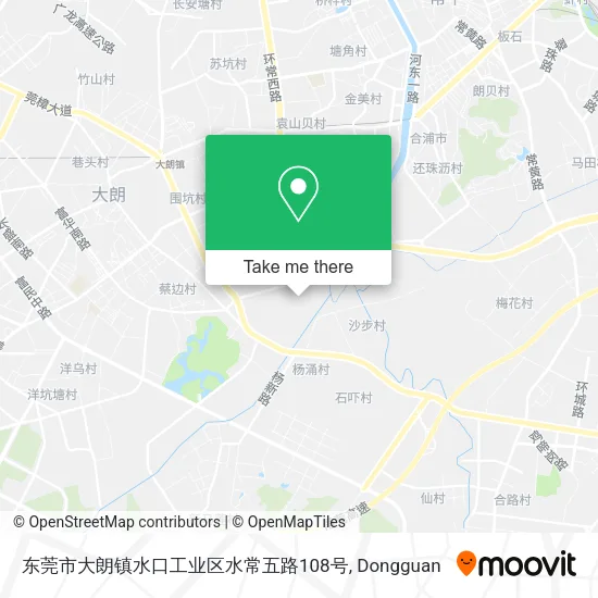 东莞市大朗镇水口工业区水常五路108号 map