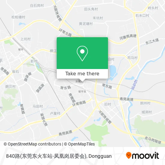 840路(东莞东火车站-凤凰岗居委会) map