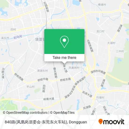 840路(凤凰岗居委会-东莞东火车站) map