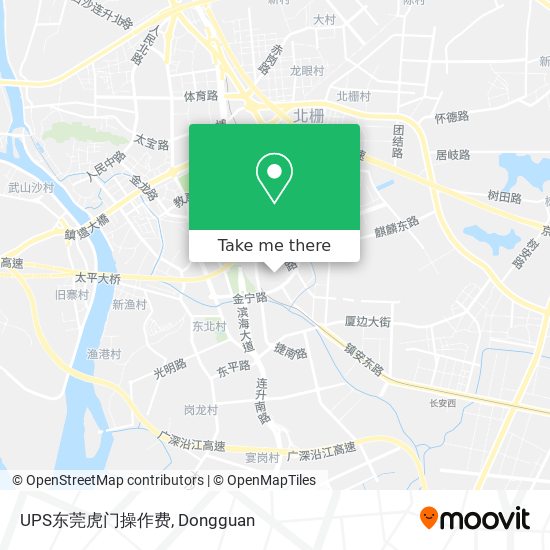 UPS东莞虎门操作费 map