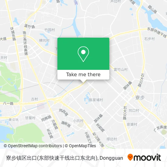 寮步镇区出口(东部快速干线出口东北向) map