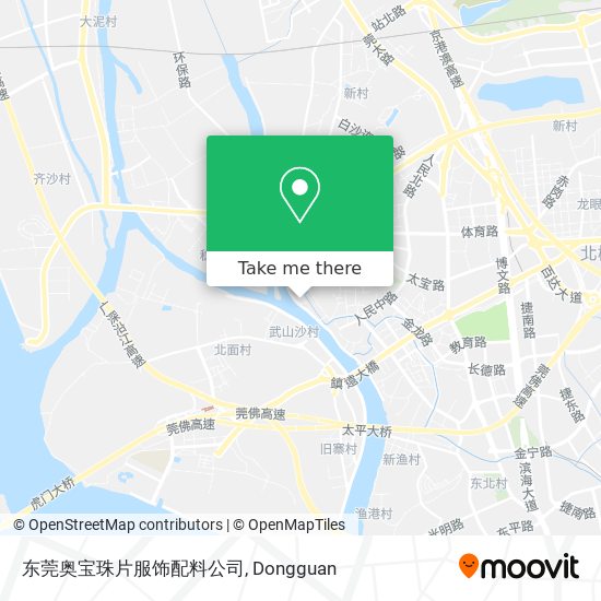 东莞奥宝珠片服饰配料公司 map