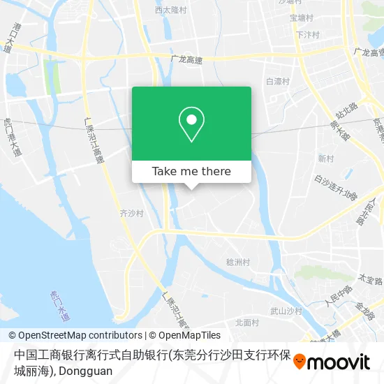 中国工商银行离行式自助银行(东莞分行沙田支行环保城丽海) map