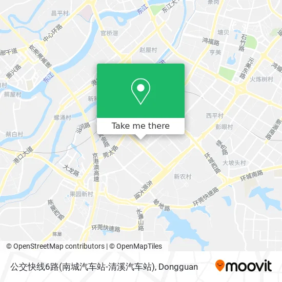 公交快线6路(南城汽车站-清溪汽车站) map