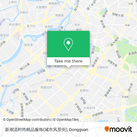 新潮流时尚精品服饰(城市风景街) map