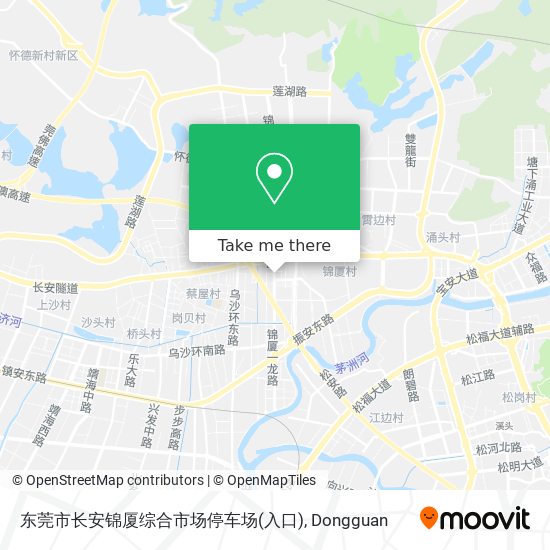 东莞市长安锦厦综合市场停车场(入口) map