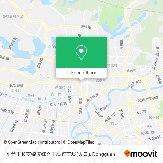 东莞市长安锦厦综合市场停车场(入口) map