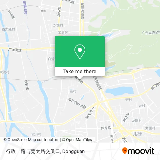 行政一路与莞太路交叉口 map