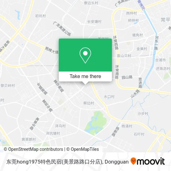 东莞hong1975特色民宿(美景路路口分店) map