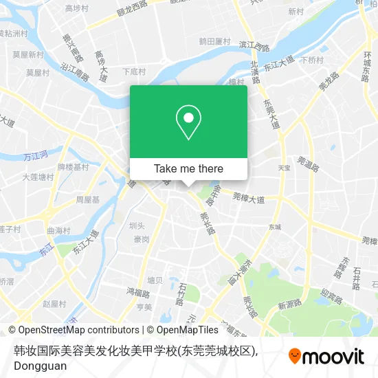 韩妆国际美容美发化妆美甲学校(东莞莞城校区) map