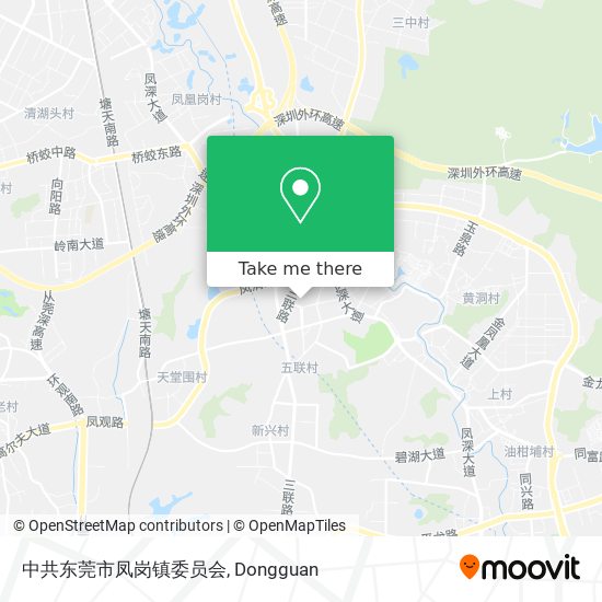 中共东莞市凤岗镇委员会 map