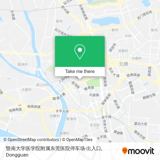 暨南大学医学院附属东莞医院停车场-出入口 map