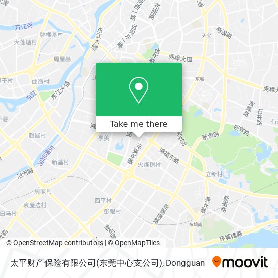 太平财产保险有限公司(东莞中心支公司) map