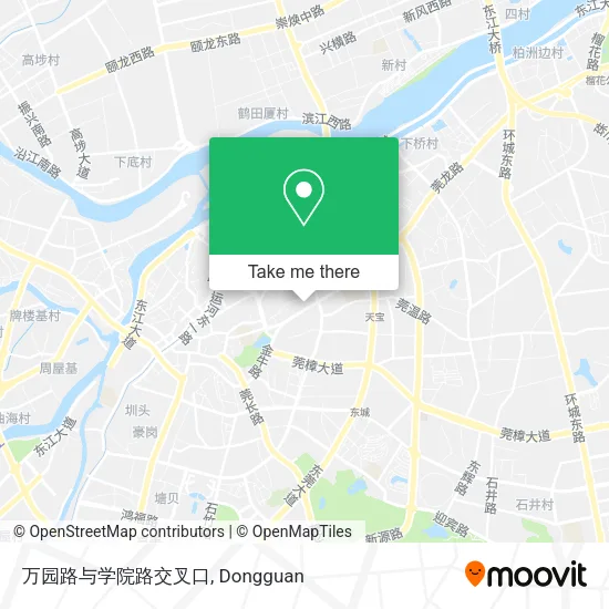 万园路与学院路交叉口 map