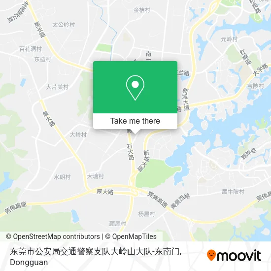 东莞市公安局交通警察支队大岭山大队-东南门 map