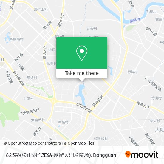 825路(松山湖汽车站-厚街大润发商场) map